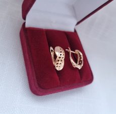 Paauksuoti auskarai "Taškučiai"