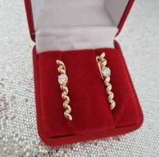 Paauksuoti auskarai "Spiro"