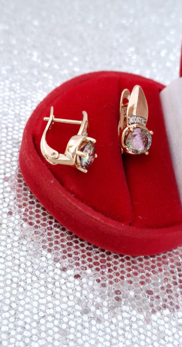 Medicininio aukso auskarai „Chamelio“ - Image 2