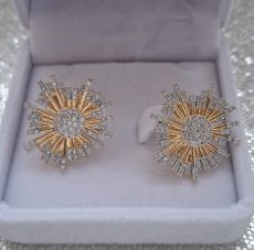 Prabangus auskarai "Saulė"