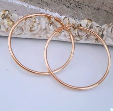 Paauksuoti auskarai rinkutės 5 cm