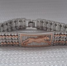 Balto geltono paauksavimo apyrankė "Leopardas"